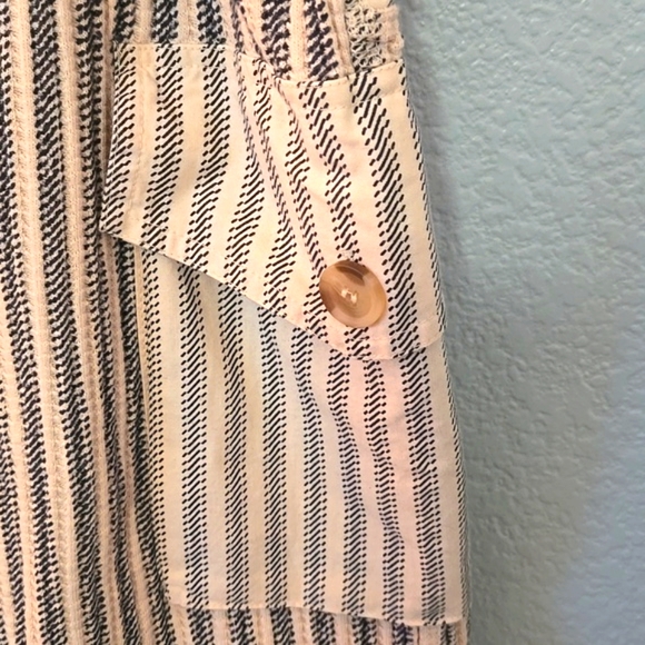 FP ONE Harriet Striped Shorts Sz Large Cuffs Pockets Boho Chic - Picture 4 of 15